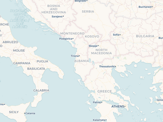 Location map of Albania