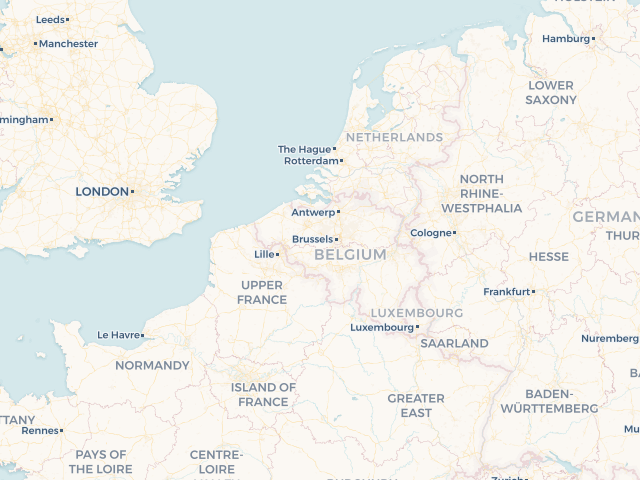 Location map of Belgium