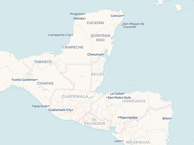 Location map of Belize