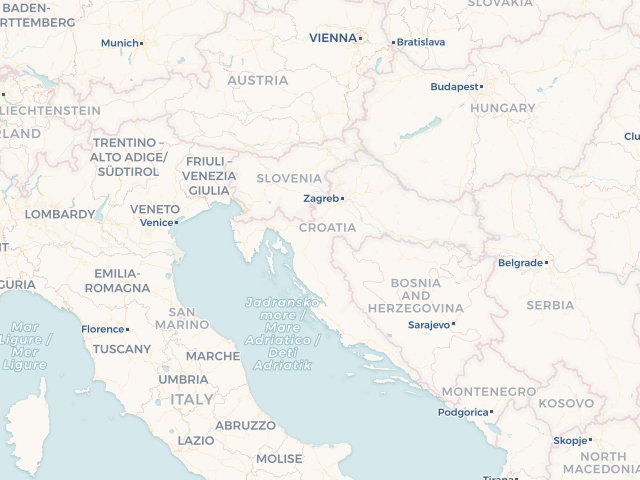 Location map of Croatia