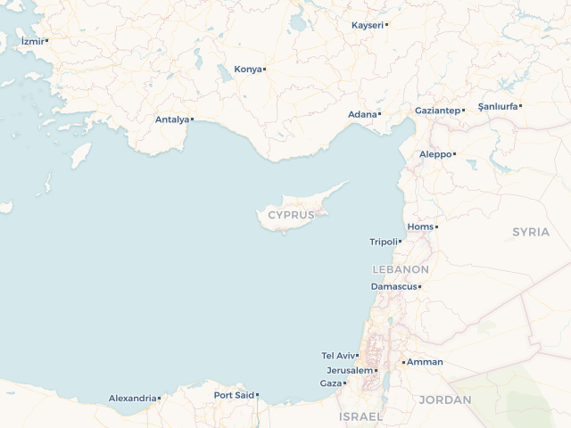 Location map of Cyprus