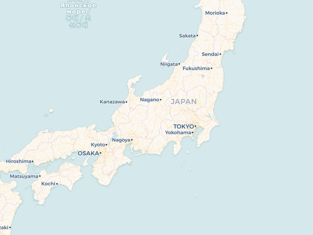 Location map of Japan