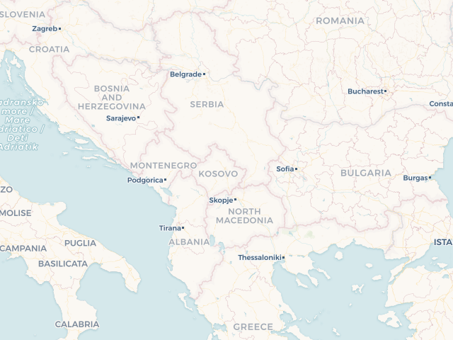 Location map of Kosovo