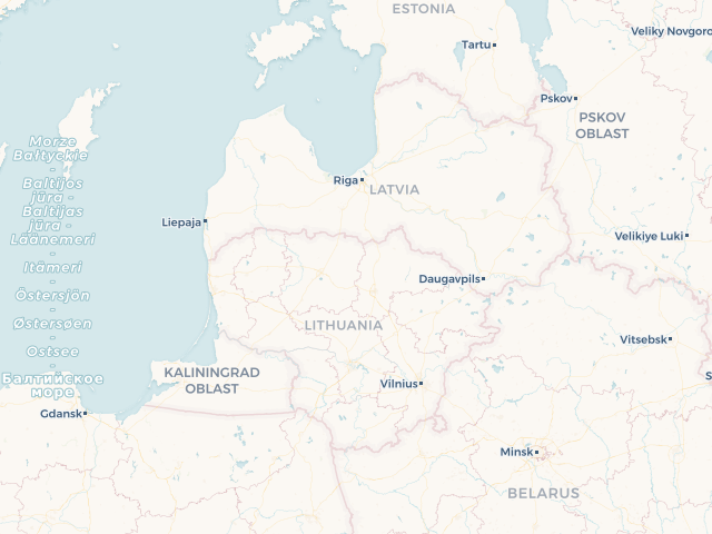 Location map of Lithuania