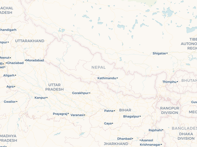 Location map of Nepal