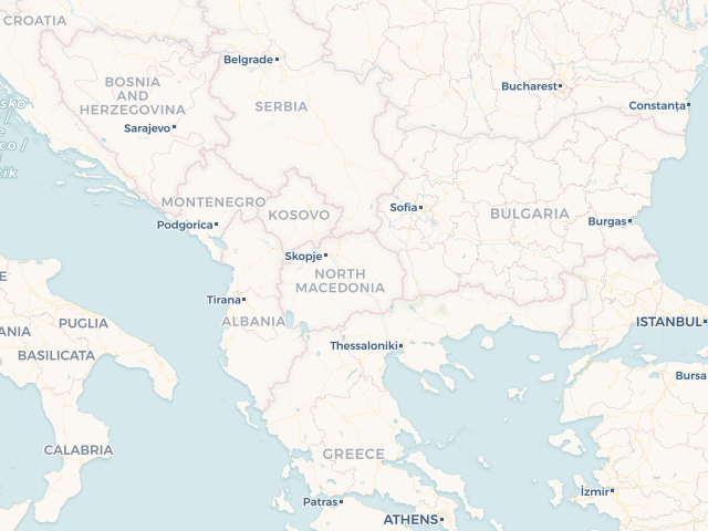Location map of North Macedonia