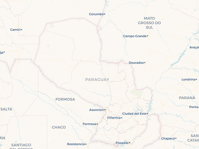 Location map of Paraguay