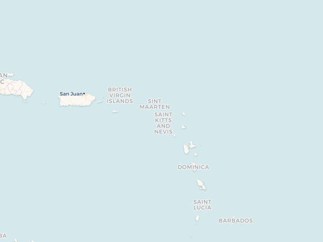 Location map of Saint Kitts and Nevis