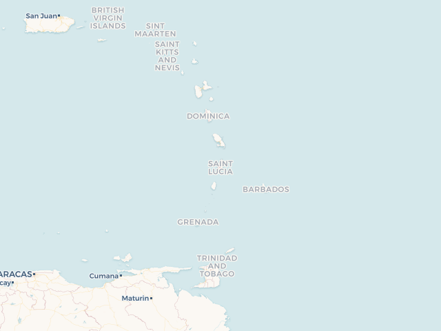 Location map of Saint Lucia