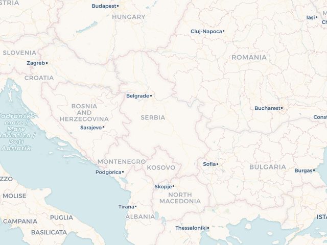 Location map of Serbia