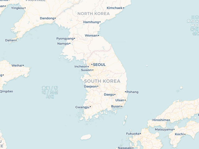 Location map of South Korea