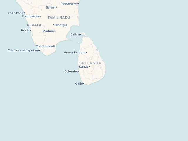 Location map of Sri Lanka