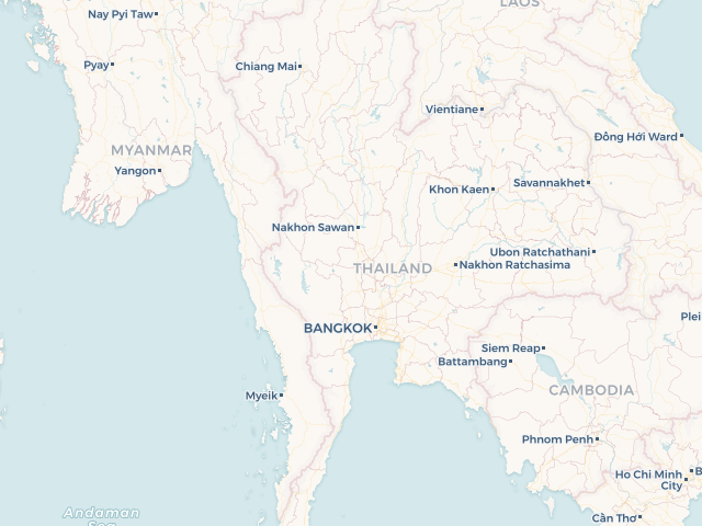 Location map of Thailand