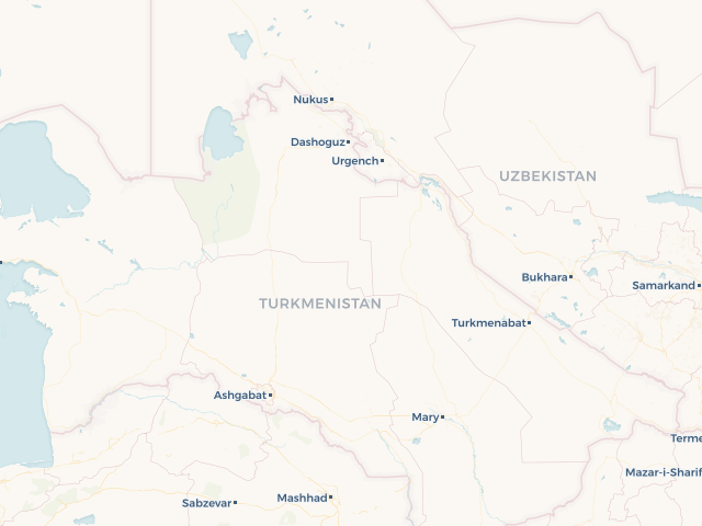 Location map of Turkmenistan