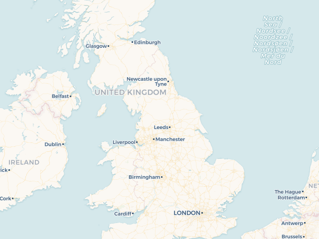 Location map of United Kingdom