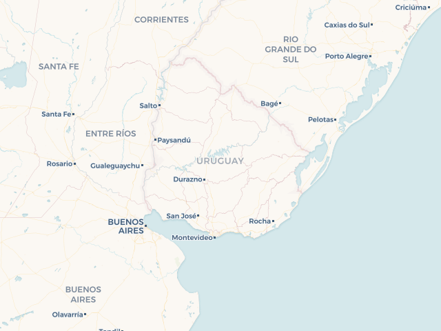 Location map of Uruguay