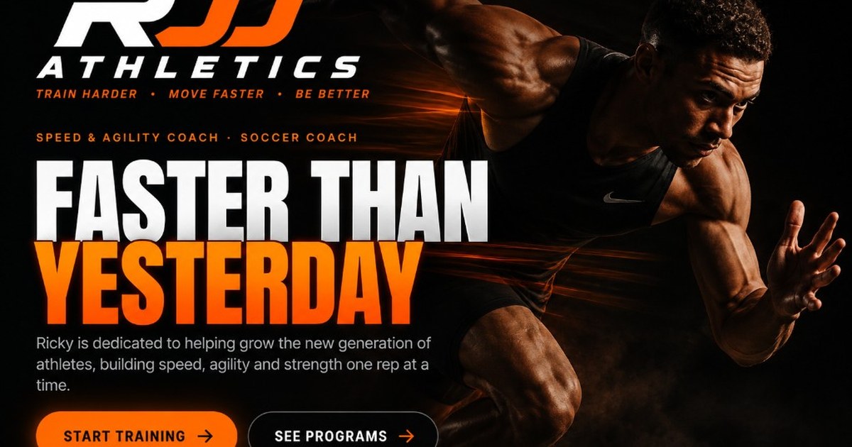 RJJ Athletics website designed by Nogueras Designs (ND.Builds)